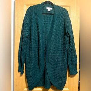 Jessica Simpson Deep Green Oversized Cardigan